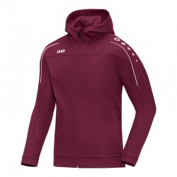 Kapuzenjacke Classico maroon